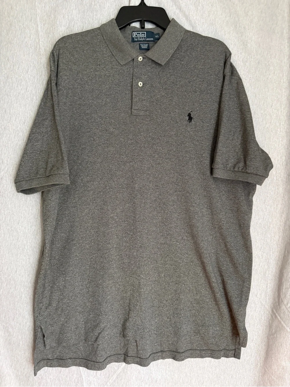 Polo Ralph Lauren Men's Size XL Gray Short Sleeve Polo Classic Fit Cotton